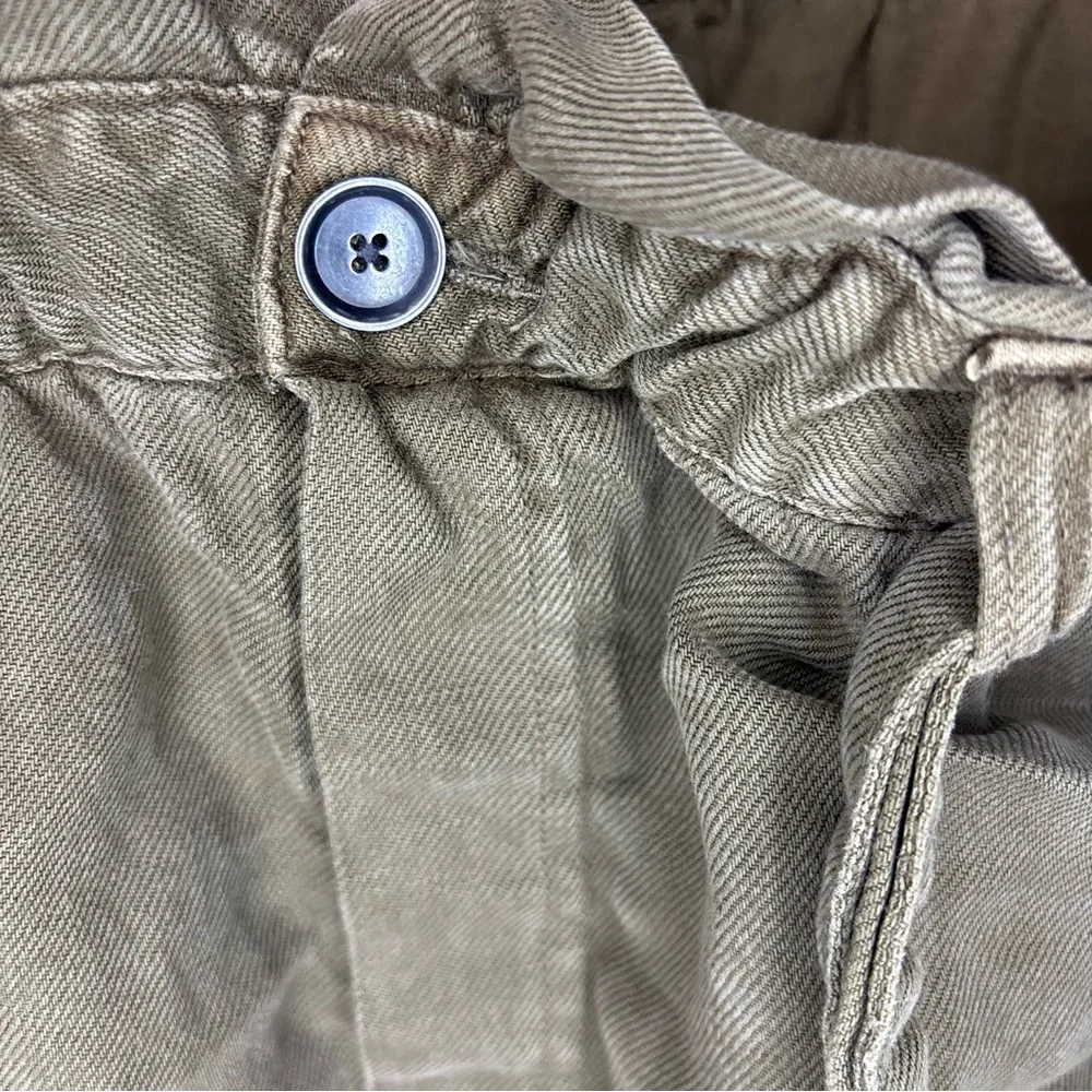 Aerie Tie Waist Pants Olive Green Women’s Size Large‎
